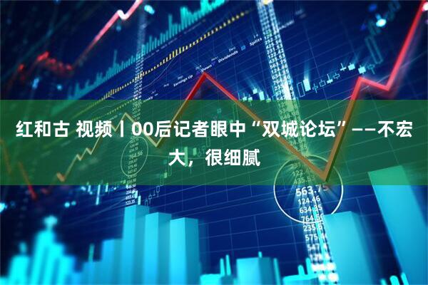 红和古 视频丨00后记者眼中“双城论坛”——不宏大，很细腻